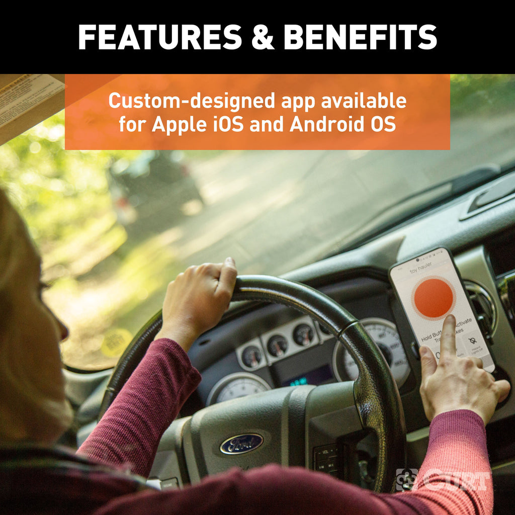 CURT 51180 Echo Mobile Trailer Brake Controller, 7-Way, Bluetooth® Smartphone Connection