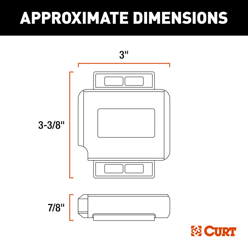 CURT 51190 Echo Under-Dash Trailer Brake Controller, Bluetooth® Smartphone Connection