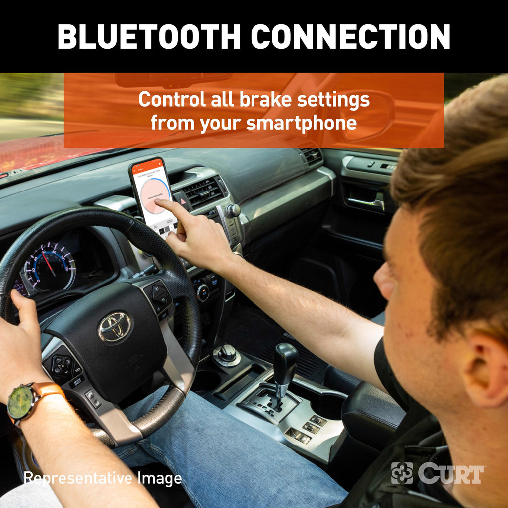 CURT 51200 Echo In-Line Trailer Brake Controller, Bluetooth® Smartphone Connection