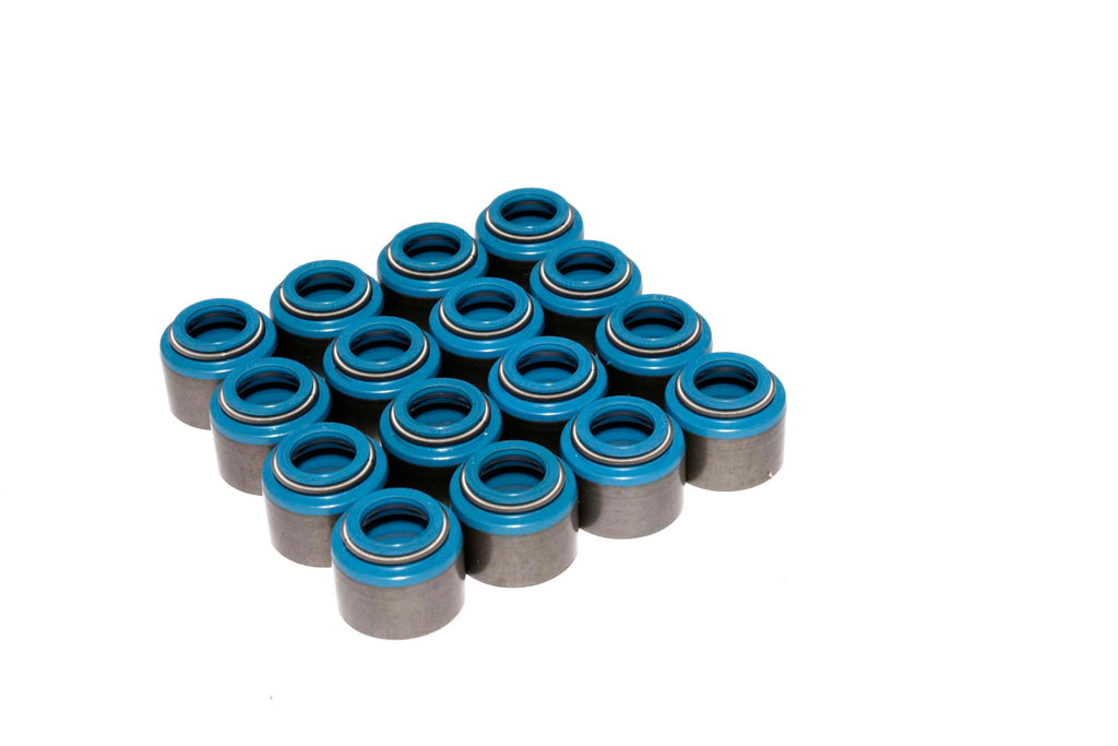 COMP Cams 515-16 Set of 16 Metal Viton Valve Seals for .530" Guide Size, 3/8 Valve Stem