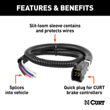 Load image into Gallery viewer, CURT 51516 Universal Trailer Brake Controller Harness with Pigtails (Packaged)