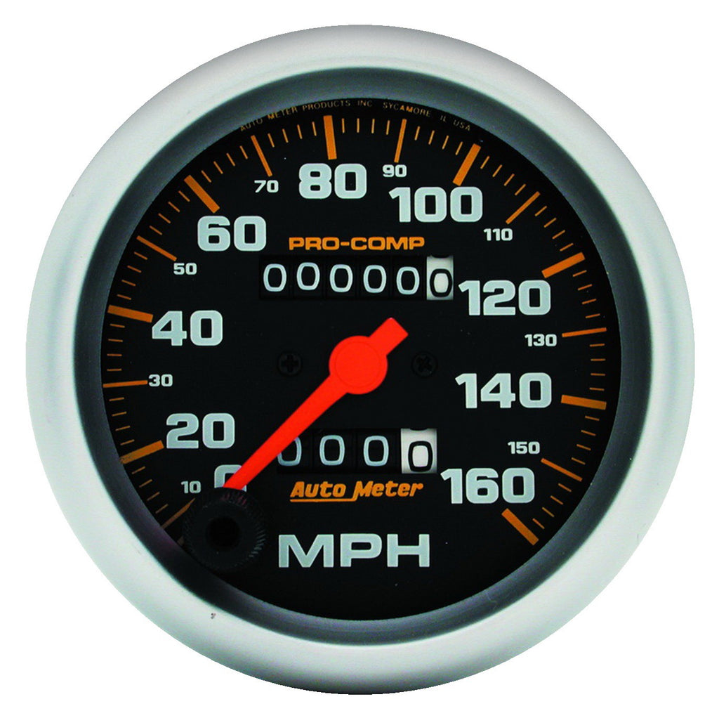 AutoMeter 5153 GAUGE, SPEEDOMETER, 3 3/8", 160MPH, MECHANICAL, PRO-COMP