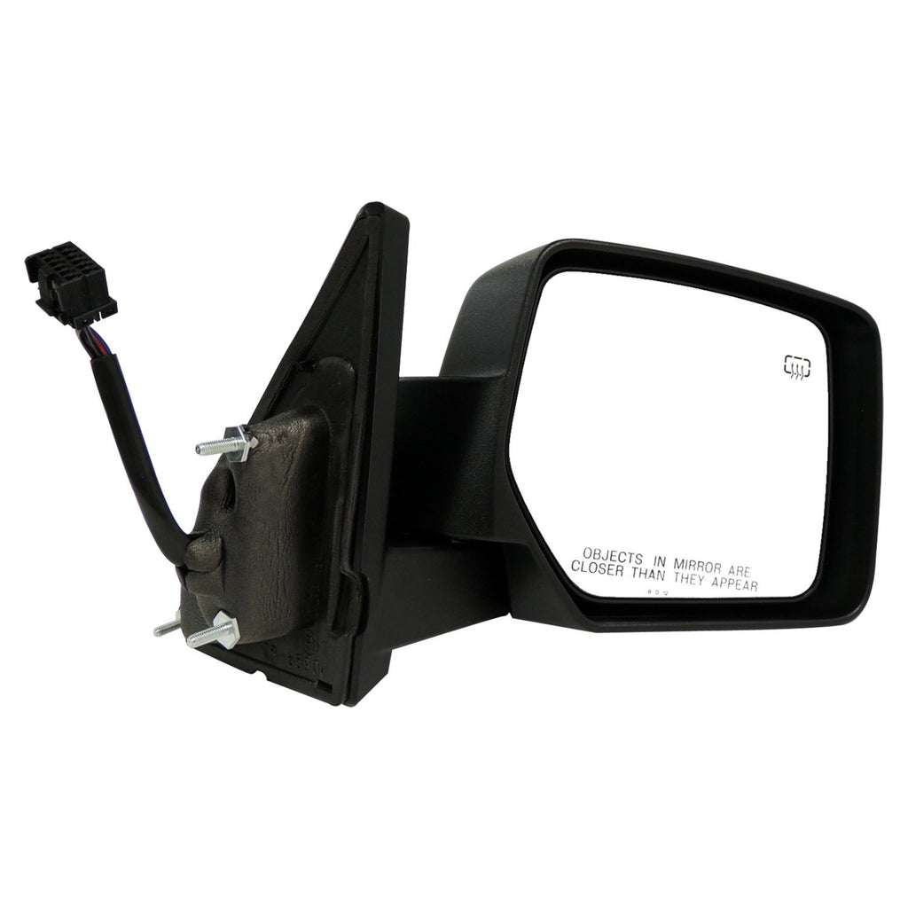 Crown Automotive Jeep Replacement 5155462AG Right Power, Heated, Manual Folding Mirror for 2007-15 Jeep MK Patriot, Black for Select Jeep Patriot