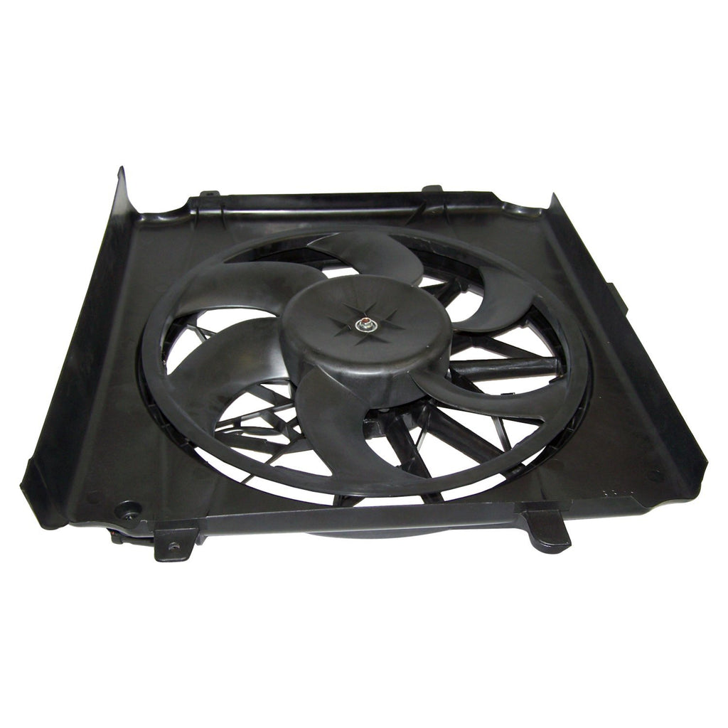Crown Automotive Jeep Replacement 5183563AA Cooling Fan Assembly for 2006 Jeep KJ Liberty w/ 3.7L Engine w/o HD Cooling for Select Jeep Liberty