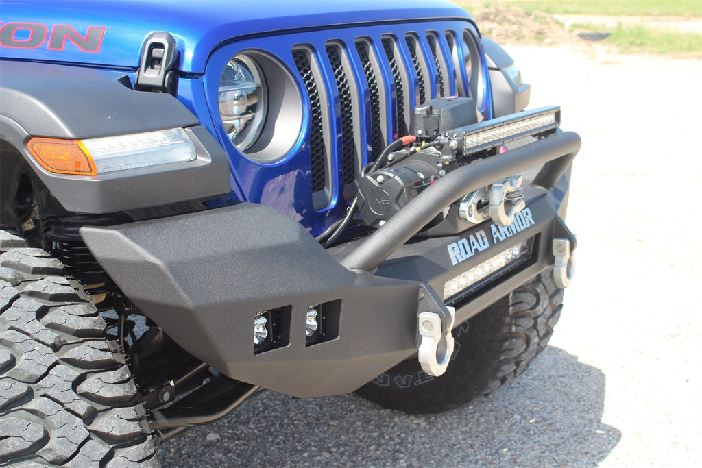 Road Armor 5183F3B Stealth Winch Front Bumper Rubicon for Select Jeep Gladiator, Jeep Wrangler
