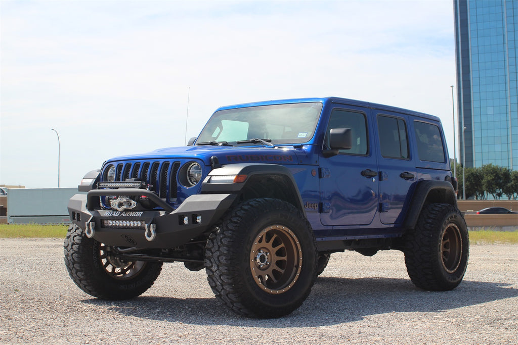 Road Armor 5183F3B Stealth Winch Front Bumper Rubicon for Select Jeep Gladiator, Jeep Wrangler