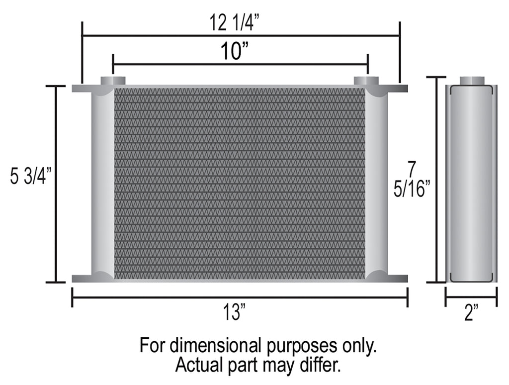 Derale 51906 19 Row Series 10000 Stack Plate Fluid Cooler, -6AN