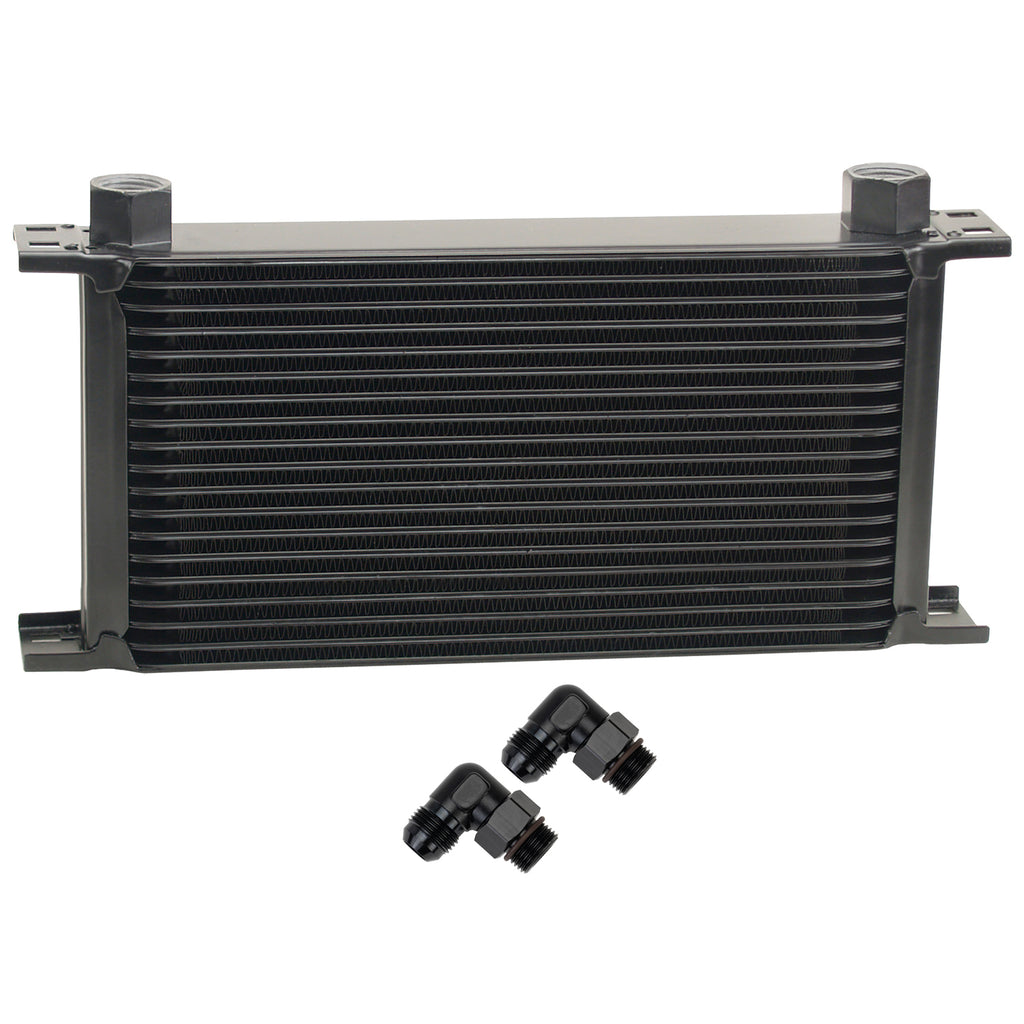 Derale 51980 19 Row Series 10000 Stack Plate Fluid Cooler, 90 degree swivel -10AN