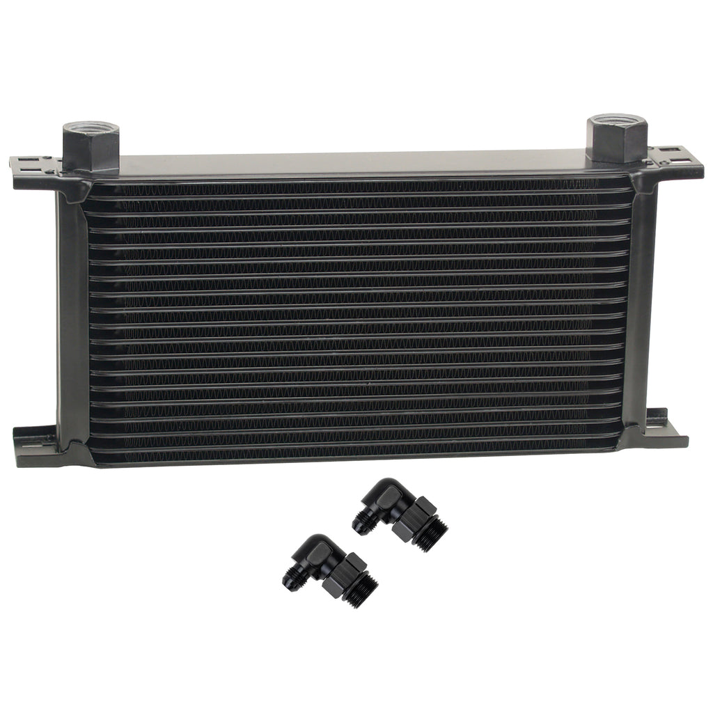 Derale 51986 19 Row Series 10000 Stack Plate Fluid Cooler, 90 degree swivel -6AN