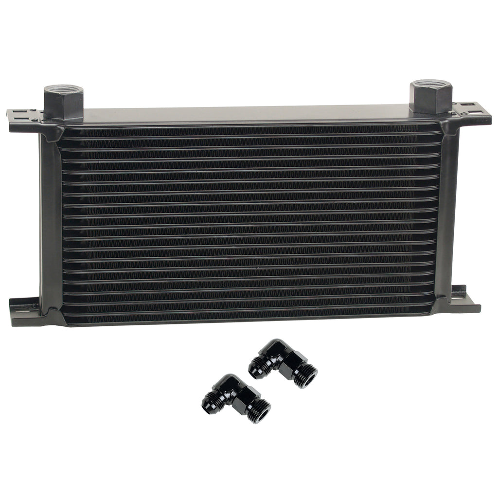 Derale 51988 19 Row Series 10000 Stack Plate Fluid Cooler, 90 degree swivel -8AN