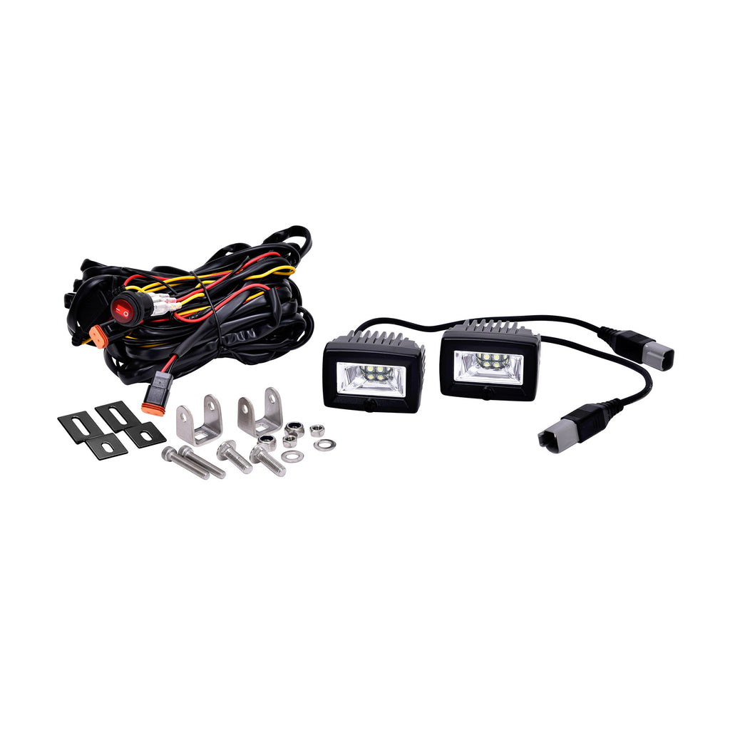 KC HiLiTES 519 KC C-Series C2 2in LED Backup Flood 2-Light System Universal