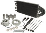 Derale 15505 6 Pass Series 7000 Alum/Copper Universal Engine Oil Cooler Kit Sandwich Adapter