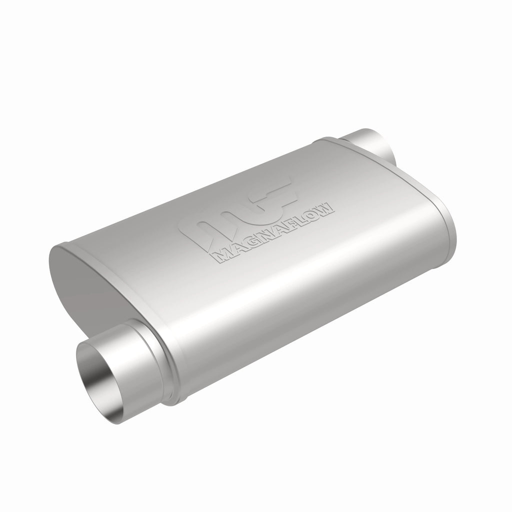 MagnaFlow Exhaust Products 11239 Straight-Through Performance Muffler; 3in. Offset/Offset; 4x14x9 Body
