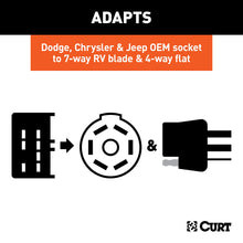 Load image into Gallery viewer, CURT 57100 Dual-Output 7/4-Way Connector with Backup Alarm (Plugs into Dodge 8-Prong) - Truck Part Superstore