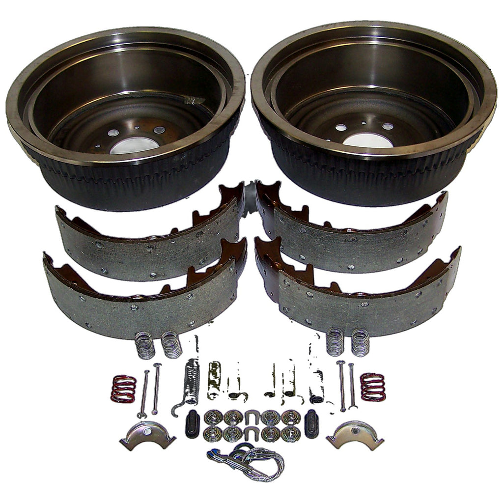Crown Automotive Jeep Replacement 52001915K Rear Drum Service Brake Kit for Jeep XJ, MJ, YJ w/ 10" x 2.5" Drums for Select Jeep Cherokee, Jeep Comanche, Jeep Wrangler