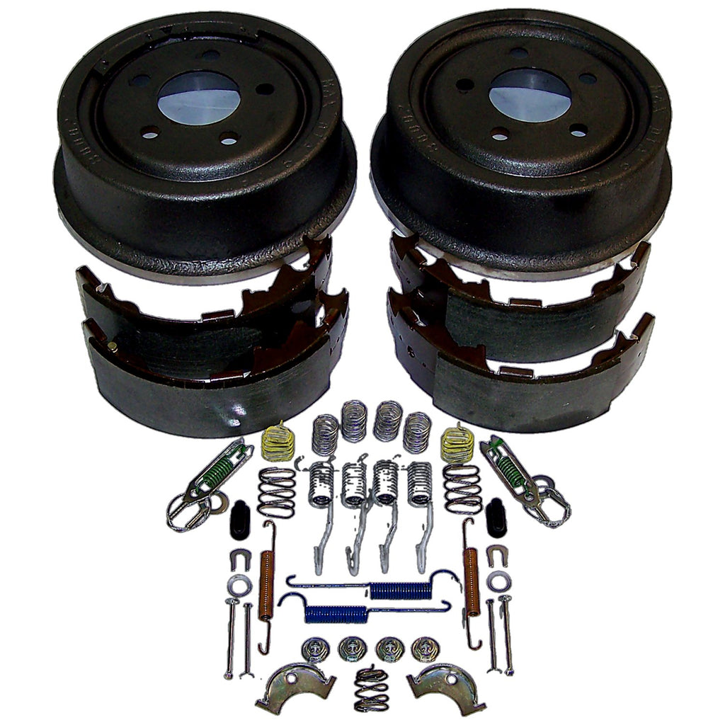 Crown Automotive Jeep Replacement 52005350KE Rear Drum Brake Service Kit 91-00 Jeep YJ, TJ, XJ, MJ w/ 9" X 2-1/2" Drums for Select Jeep Cherokee, Jeep Comanche, Jeep TJ, Jeep Wrangler