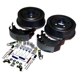 Crown Automotive Jeep Replacement 52005350KE Rear Drum Brake Service Kit 91-00 Jeep YJ, TJ, XJ, MJ w/ 9" X 2-1/2" Drums for Select Jeep Cherokee, Jeep Comanche, Jeep TJ, Jeep Wrangler