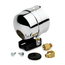 Load image into Gallery viewer, AutoMeter 5201 GAUGE MOUNT, 2 5/8", PEDESTAL W/ CHROME CUP, FOR LIQUID FILLED MECH. GAUGE