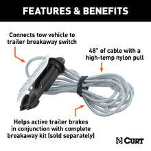 Load image into Gallery viewer, CURT 52020 Replacement Breakaway Switch Lanyard