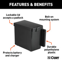 Load image into Gallery viewer, CURT 52022 6" x 5-1/2" x 3-1/4" Breakaway Battery Case with Lockable Tab