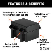 Load image into Gallery viewer, CURT 52027 5" x 3-3/8" x 3-3/4" Watertight Breakaway Battery Case
