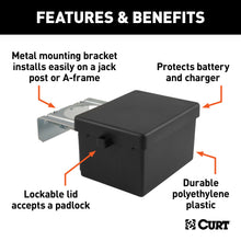 Load image into Gallery viewer, CURT 52029 5" x 3-1/4" x 3-7/8" Lockable Breakaway Battery Case with Metal Bracket