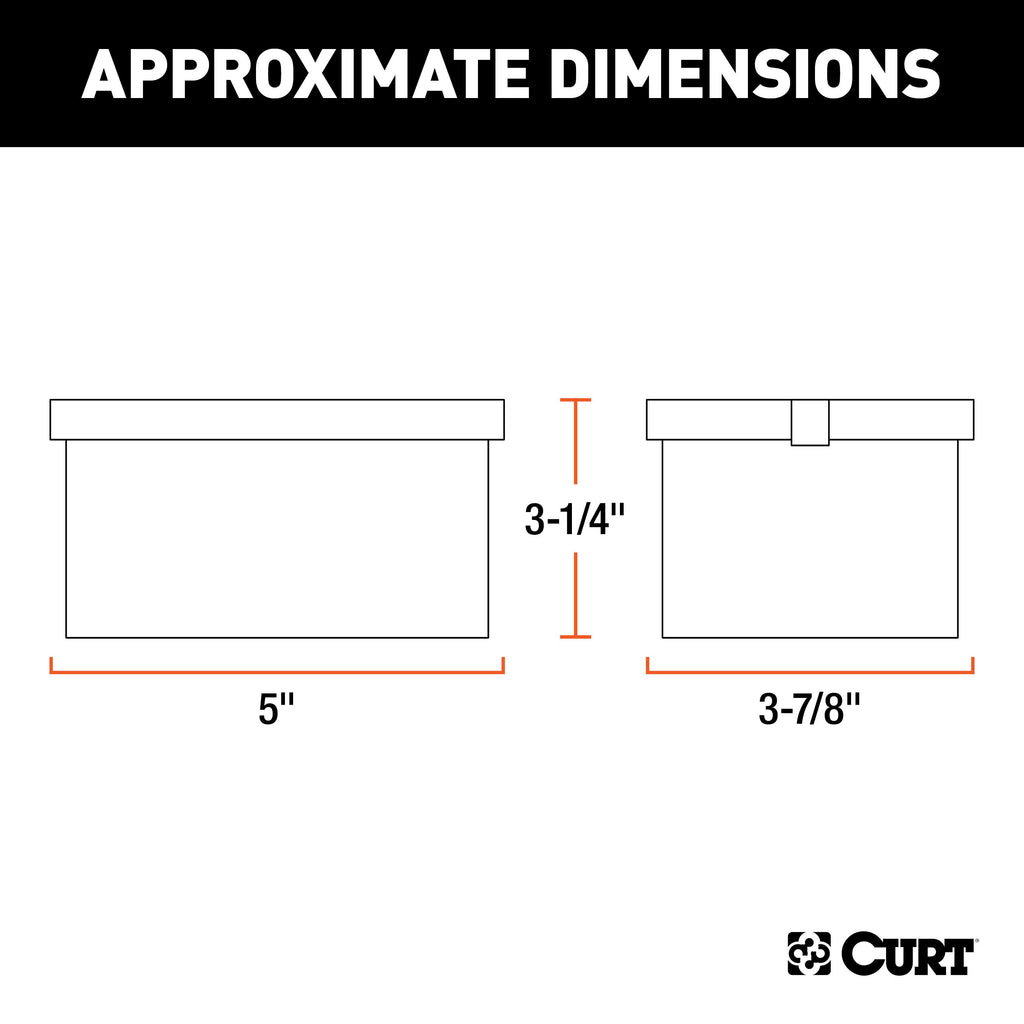 CURT 52030 5" x 3-1/4" x 3-7/8" Lockable Breakaway Battery Case