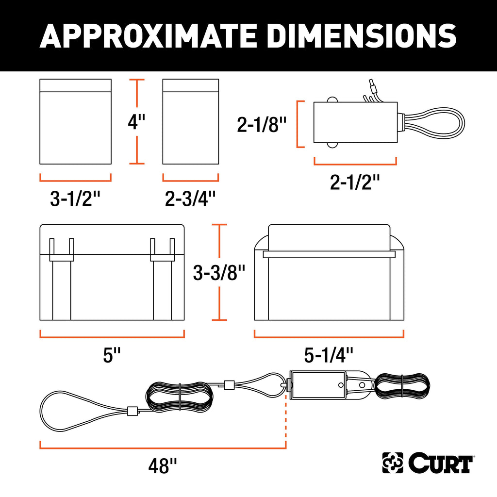 CURT 52040 Soft-Trac 1 Breakaway Kit with Charger