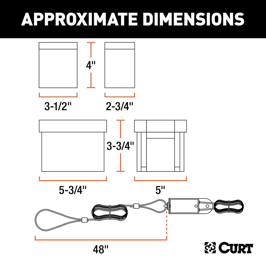 CURT 52042 Push-to-Test Breakaway Kit with Side-Load Battery