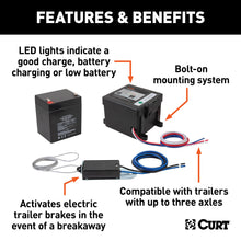 Load image into Gallery viewer, CURT 52042 Push-to-Test Breakaway Kit with Side-Load Battery