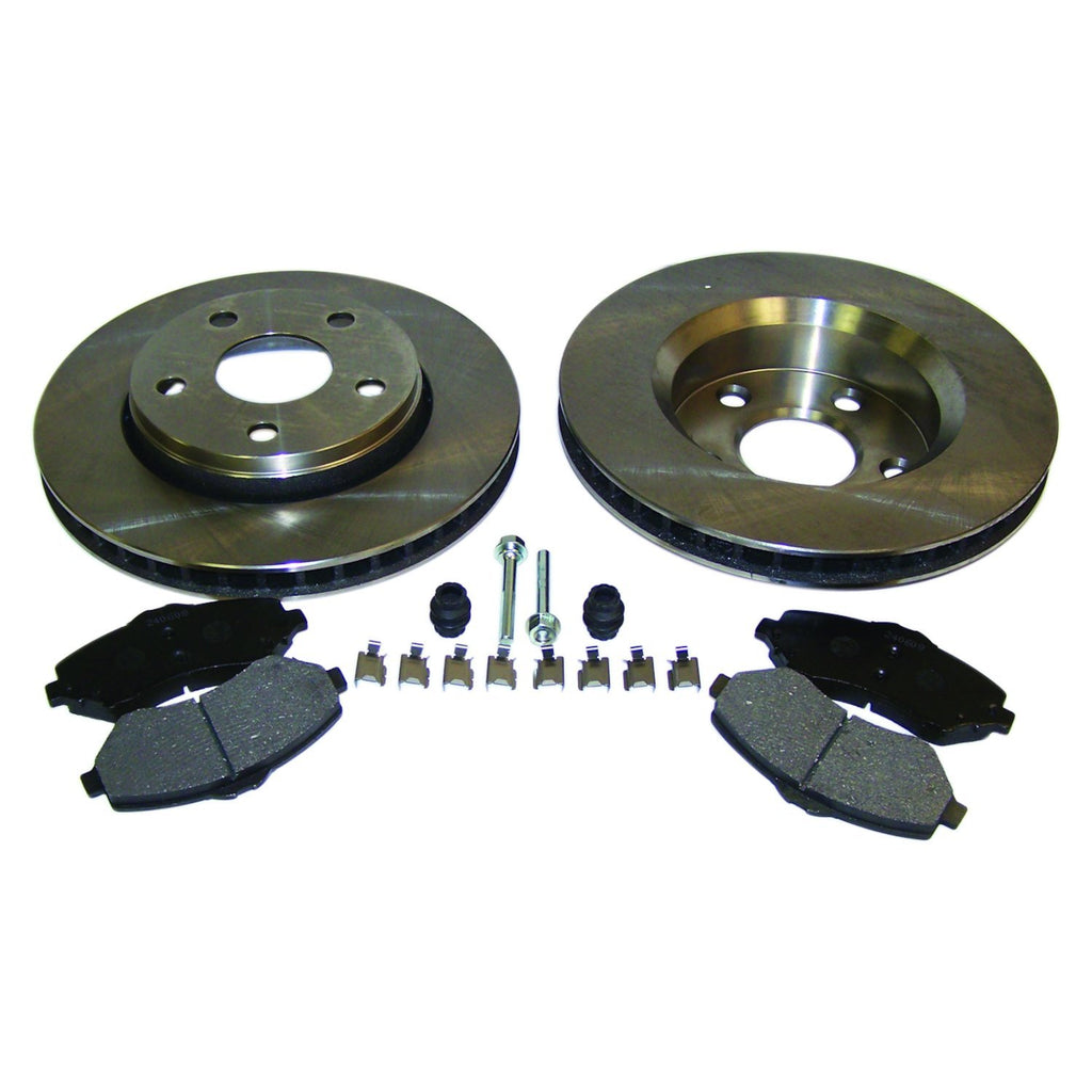Crown Automotive Jeep Replacement 52060137K Front Disc Brake Service Kit for 07-18 Jeep JK Wrangler w/ 11.89" Rotors for Select Jeep Wrangler, Jeep Wrangler JK