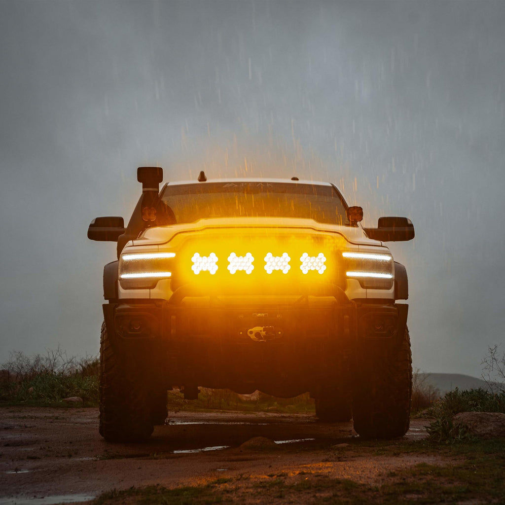 KC HiLiTES 5208 SlimLite 8" LED - Light Shield - Amber