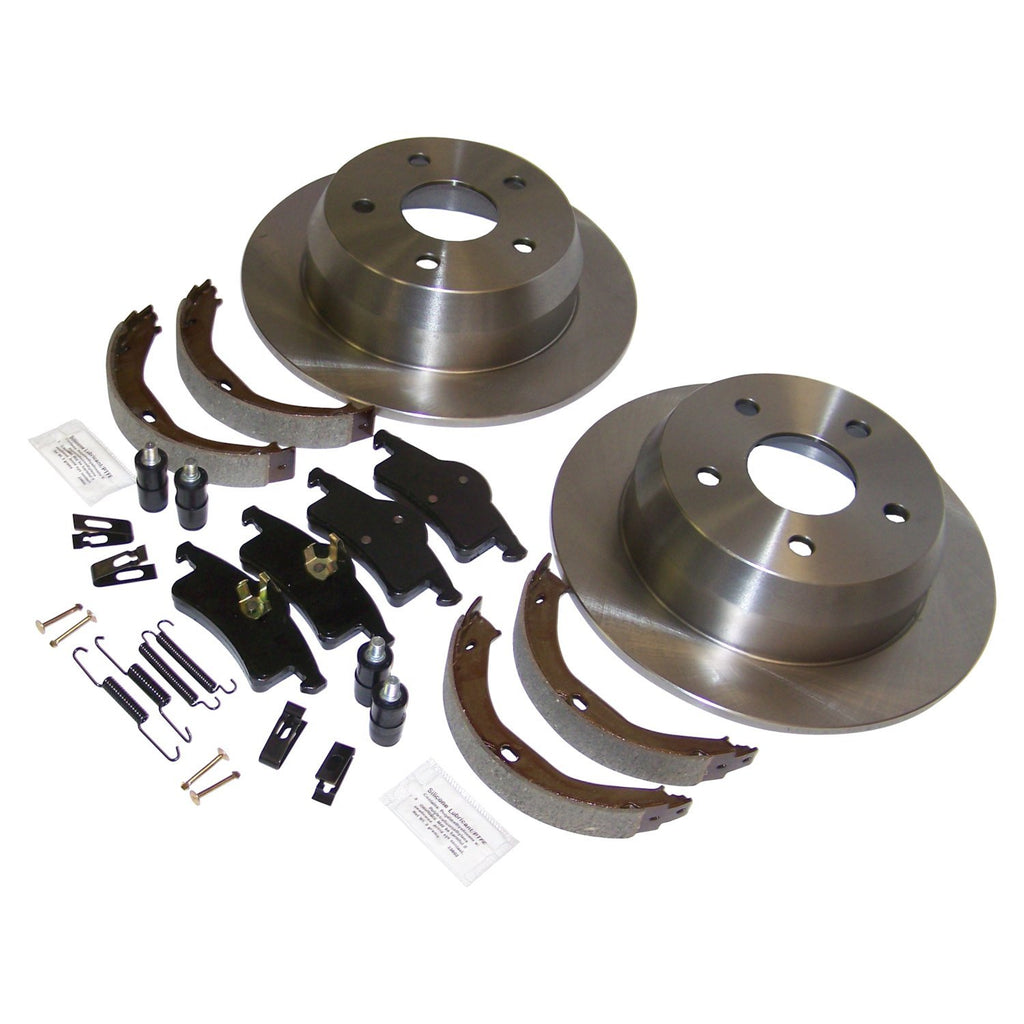 Crown Automotive Jeep Replacement 52098666K Rear Disc Brake Service Kit 1999-2004 WJ, WG Jeep Grand Cherokee for Select Jeep Grand Cherokee