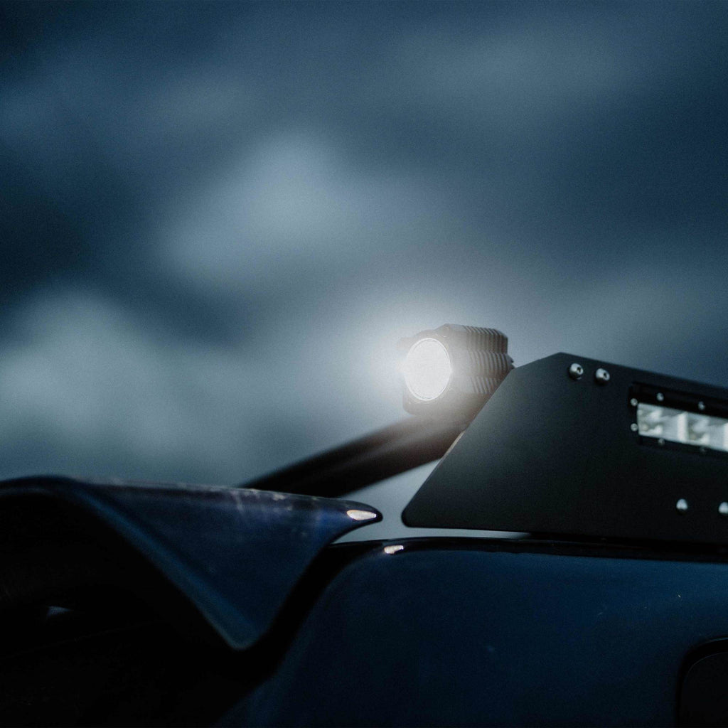 KC HiLiTES 520 KC FLEX ERA 1 LED 2-Light Kit with Rear Ext Wiring Harness and Spread Beam Ptrn