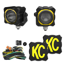 Load image into Gallery viewer, KC HiLiTES 520 KC FLEX ERA 1 LED 2-Light Kit with Rear Ext Wiring Harness and Spread Beam Ptrn