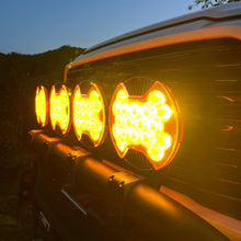 Load image into Gallery viewer, KC HiLiTES 5210 SlimLite 8" LED - Light Shield - SAE Driving - Selective Yellow