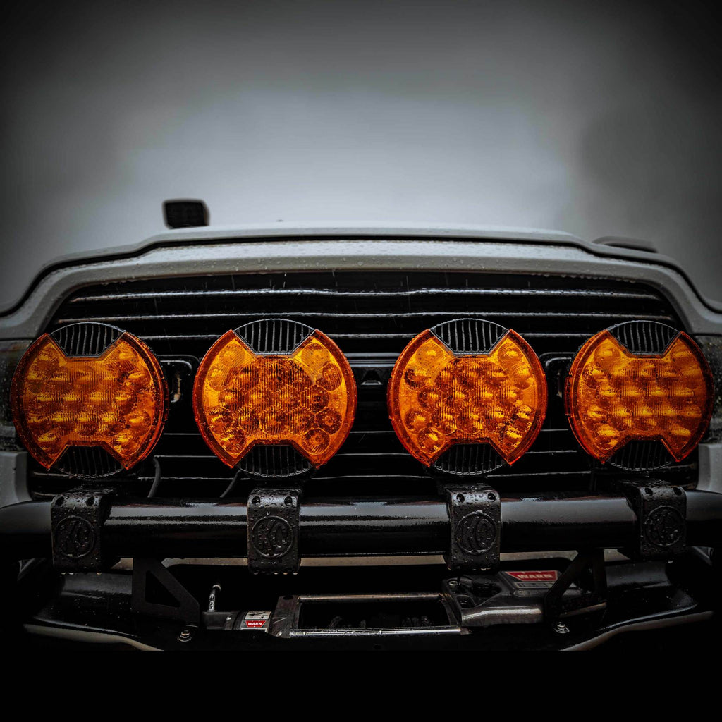 KC HiLiTES 5211 SlimLite 8" LED - Light Shield - Driving - Amber