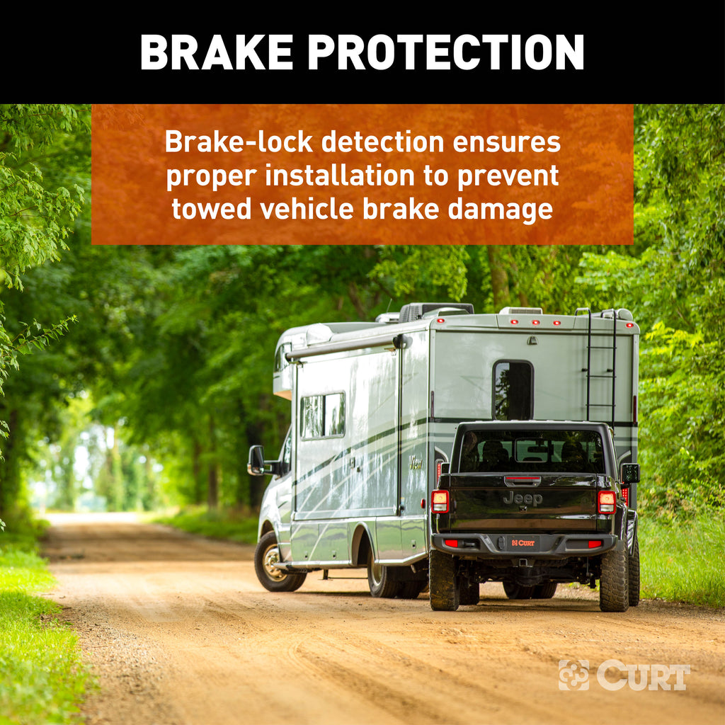 CURT 52201 RVibrake Shadow 2 Installed Flat Tow Brake System