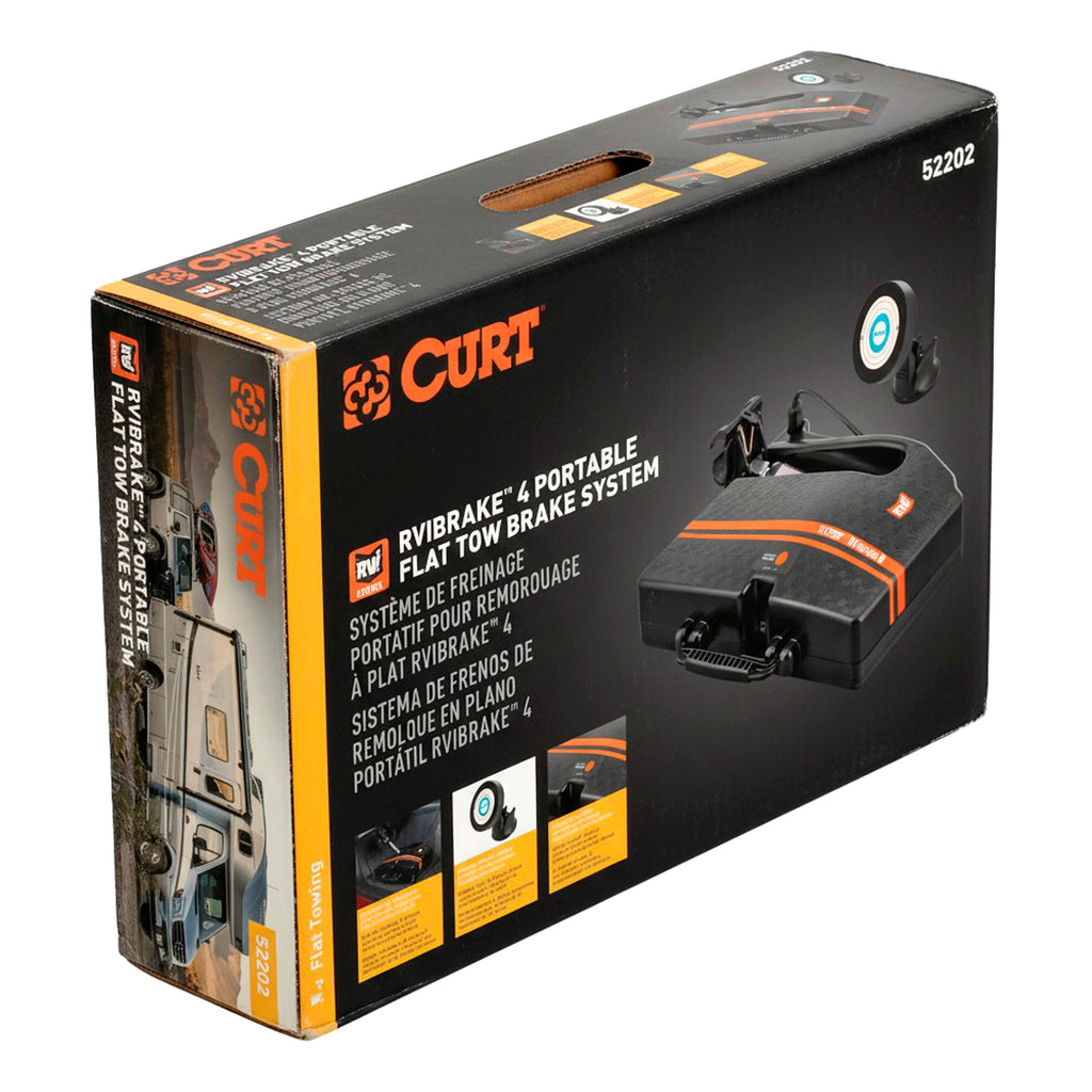 CURT 52202 RVibrake 4 Portable Flat Tow Brake System