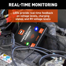 Load image into Gallery viewer, CURT 52204 RVibrake Towed Battery Charger Plus for Flat Towing
