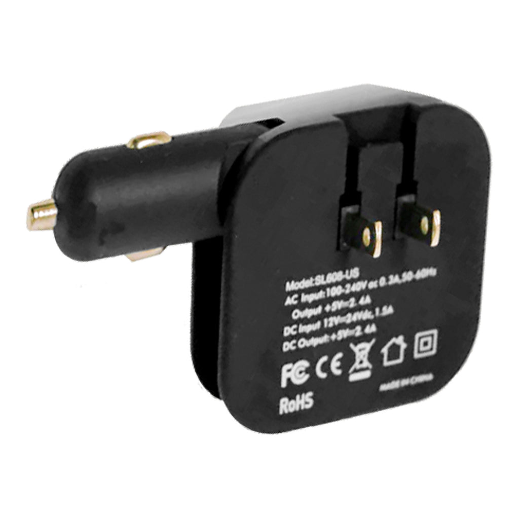 CURT 52217 Dual USB 2-in-1 AC/DC Charger for Command Center Tablet