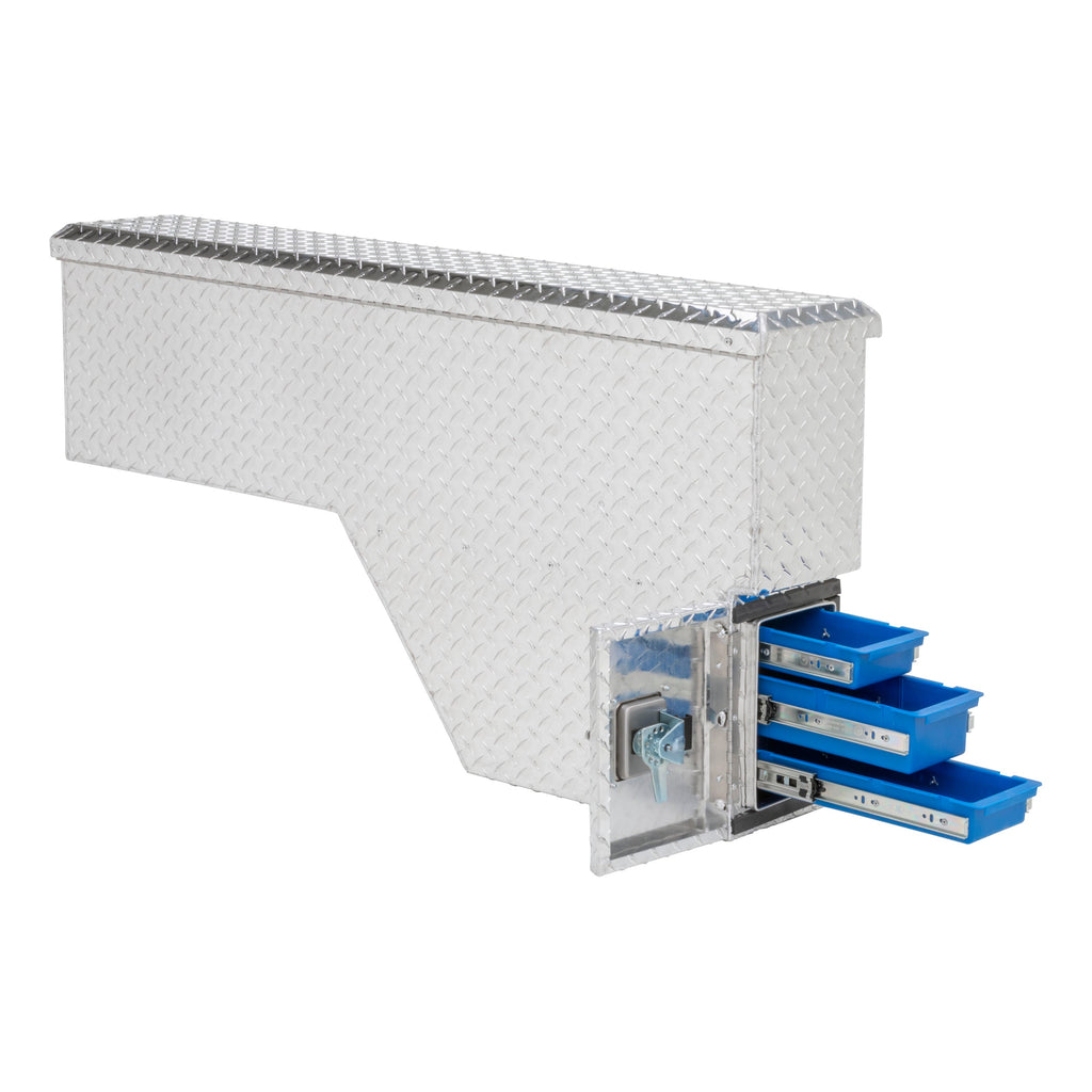 UWS FW-55-DS-P Bright Aluminum 55in. Passenger-Side Wheel Well Tool Box - Truck Part Superstore