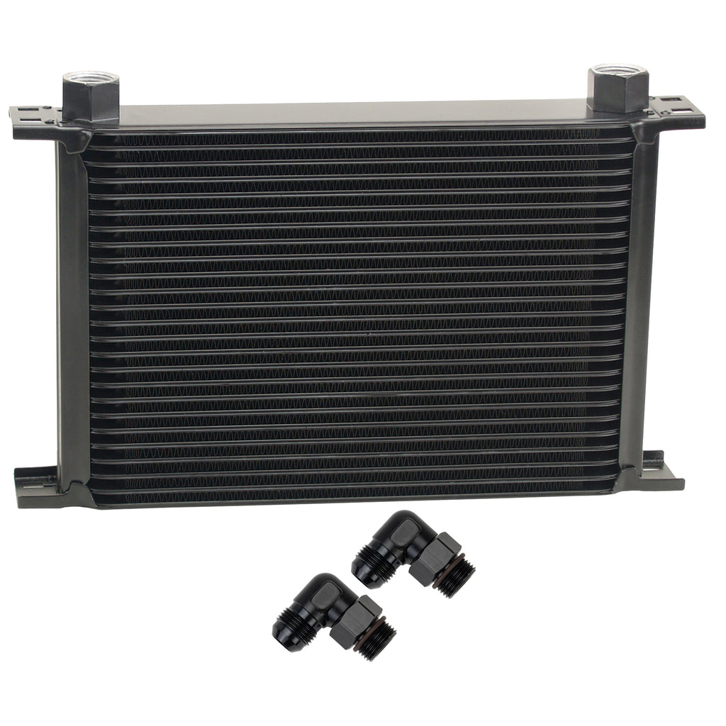 Derale 52580 25 Row Series 10000 Stack Plate Fluid Cooler, 90 degree swivel -10AN
