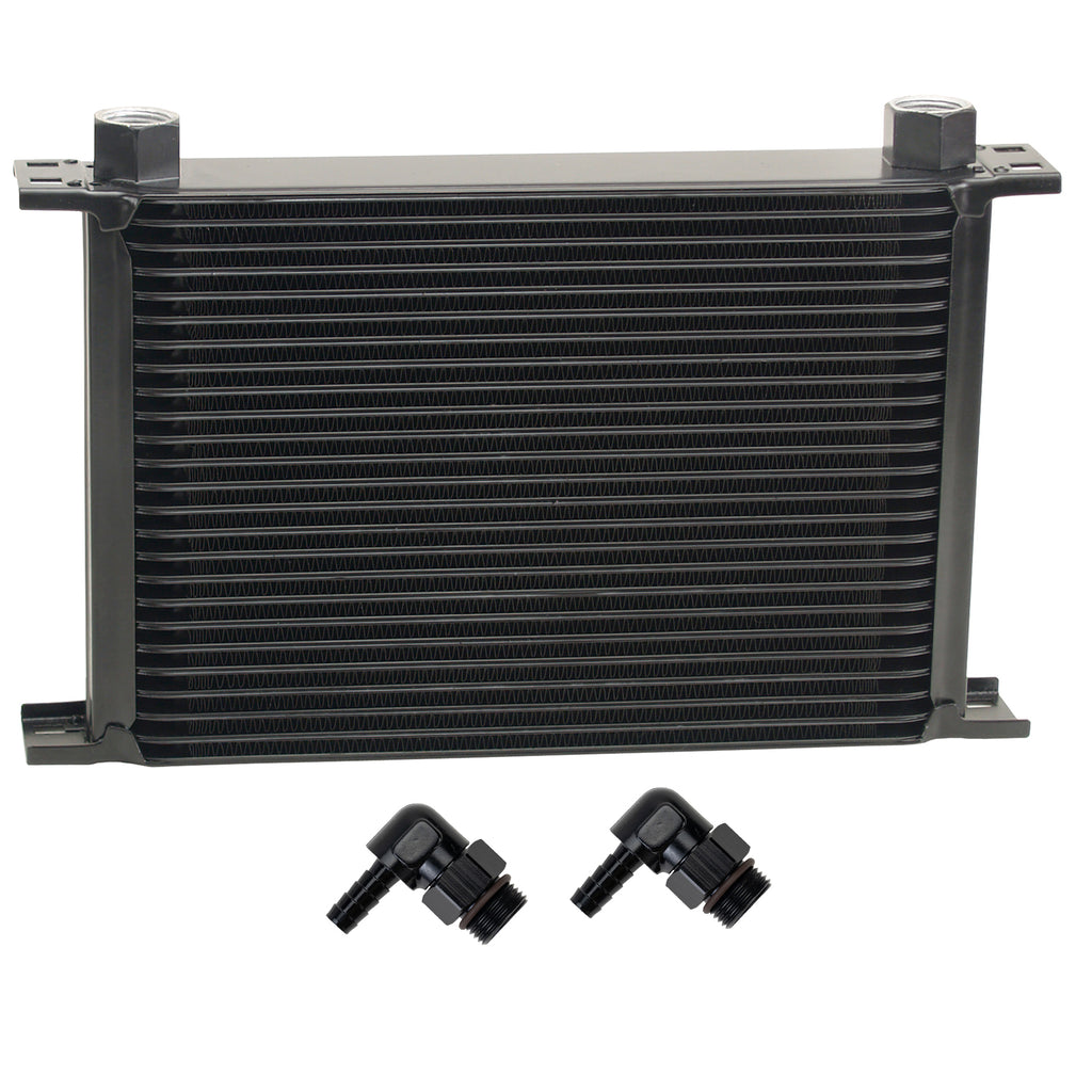 Derale 52581 25 Row Series 10000 Stack Plate Fluid Cooler, 90 degree swivel -10AN