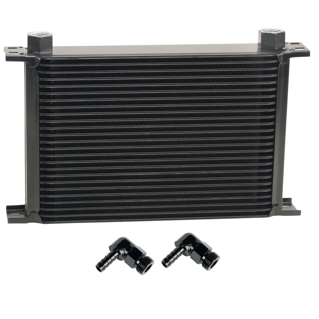 Derale 52582 25 Row Series 10000 Stack Plate Fluid Cooler, 90 degree swivel -10AN
