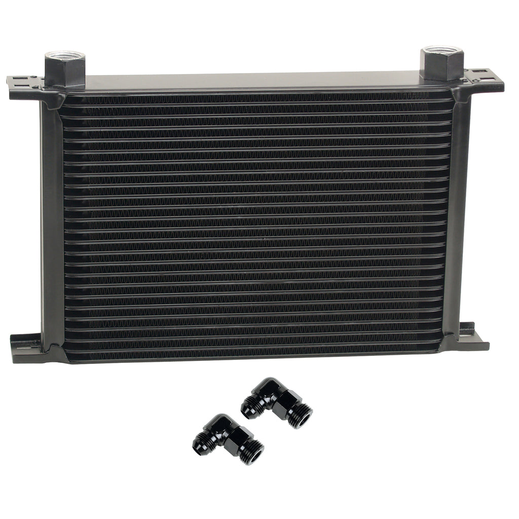 Derale 52588 25 Row Series 10000 Stack Plate Fluid Cooler, 90 degree swivel -8AN