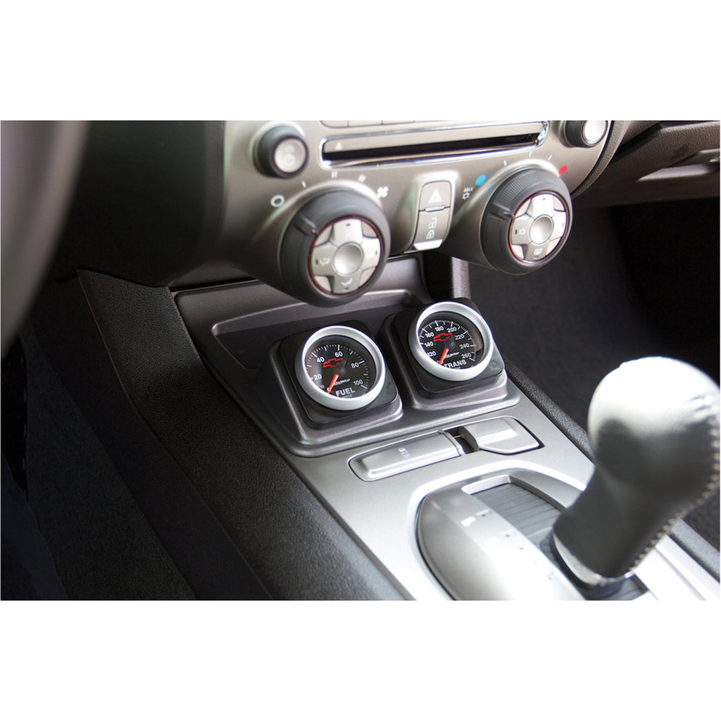 AutoMeter 5286 GAUGE MOUNT, DIRECT FIT SHIFTER CONSOLE, DUAL, 2 1/16", CAMARO 10-15 for Select Chevrolet Camaro