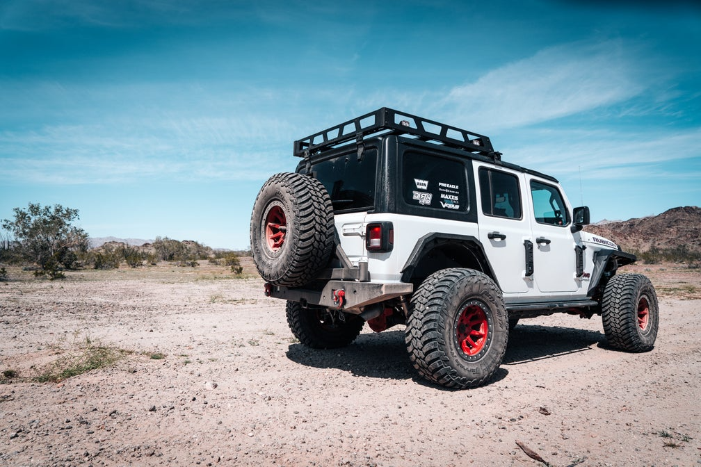 Body Armor 4x4 5298 Tire Carrier Single Action (Fits JL-2965 Bumper) for Select Jeep Wrangler