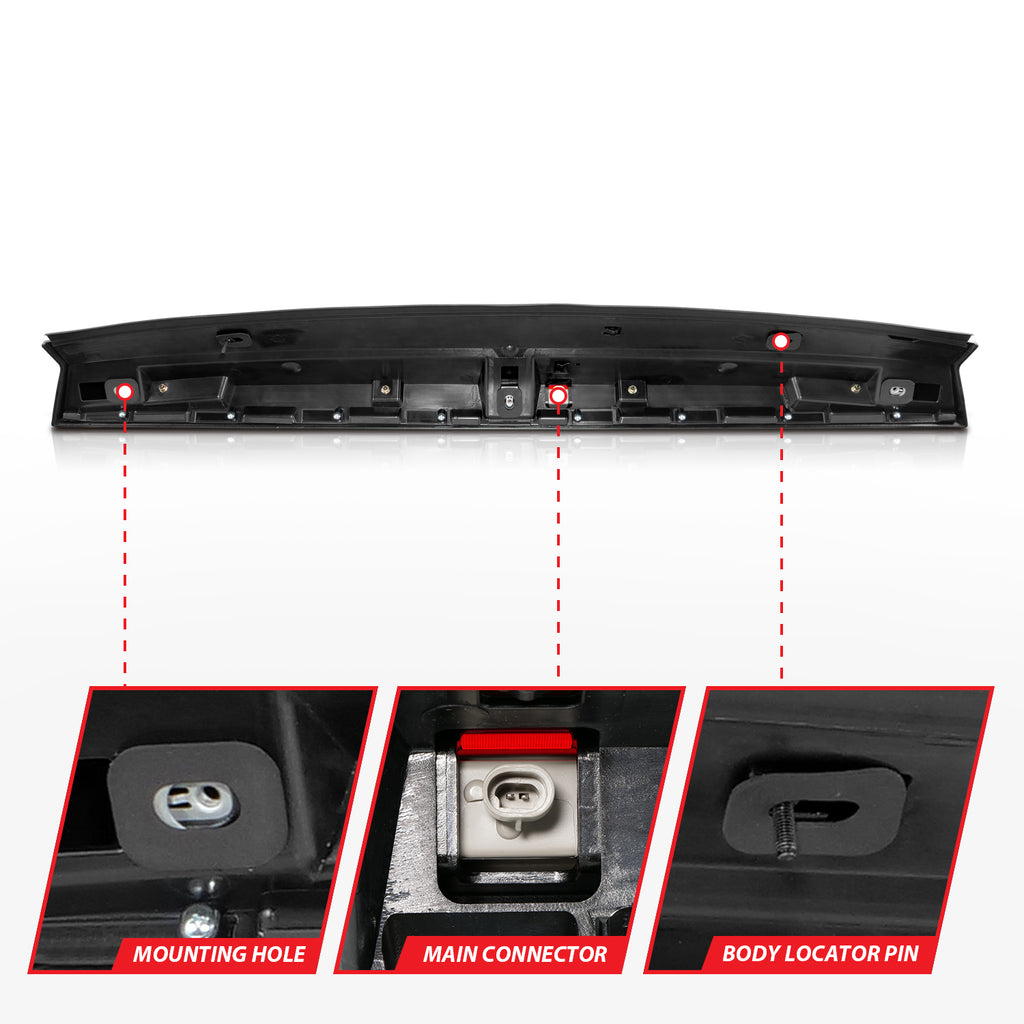 ANZO USA 531109 Third Brake Light Assembly for Select Chevrolet Suburban 1500, Chevrolet Suburban 2500, Chevrolet Tahoe, GMC Yukon