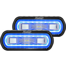 Load image into Gallery viewer, Rigid Industries 53121 SR-L SERIES OFF-ROAD SPREADER POD 3 WIRE SURFACE MOUNT WITH BLUE HALO ; PAIR